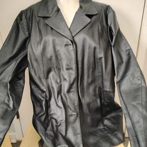 Tribeca Studios Black Leather Jacket Women's